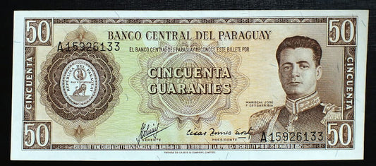 50 Guaranies - Paragwaj 1952 r.