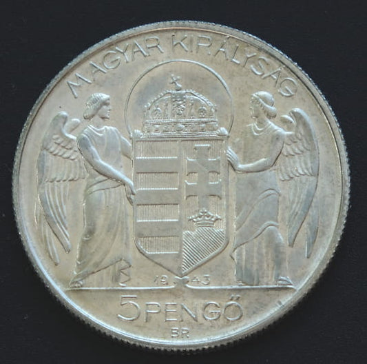Moneta 5 pengo 1943 r. Węgry
