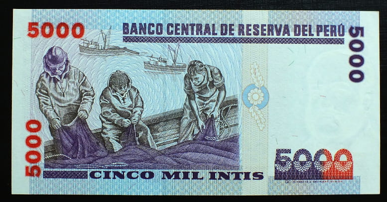 5000 Intis - PERU