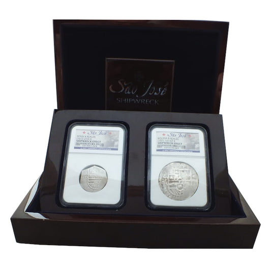 Sao Jose Shipwreck Spain 4 reales (1612-21) Bolivia 8 reales (1591-1631)