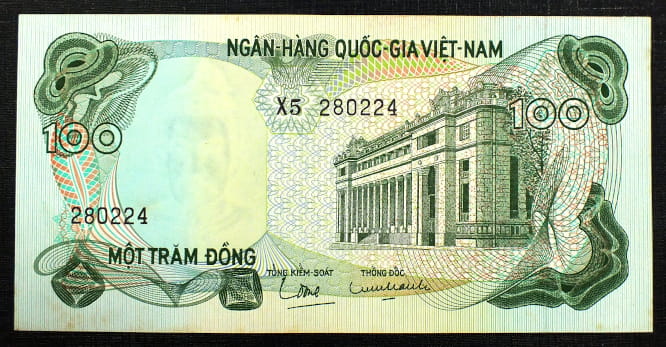 100 Dong - Wietnam Południowy 1970 r.