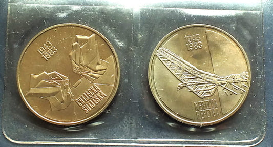 2 x 10 dinar Yugoslavia 1983 UNC