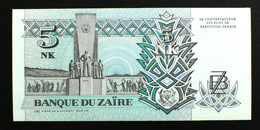 5 Nouveaux Makuta - Zair 1993 r.