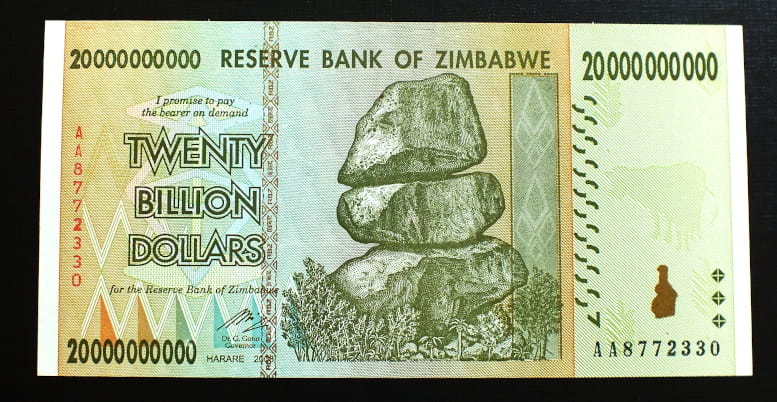 20 000 000 000 Dolarów - Zimbabwe