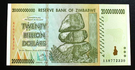 20 000 000 000 Dolarów - Zimbabwe