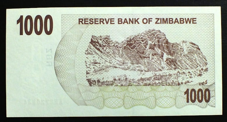 1000 Dollars - Zimbabwe